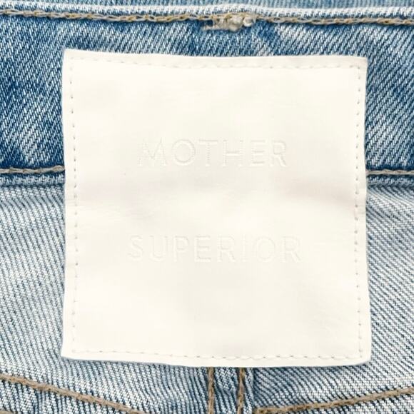 Mother Superior High Waisted Rider Skimp Straight Leg Jeans in The Confession - Picture 6 of 9